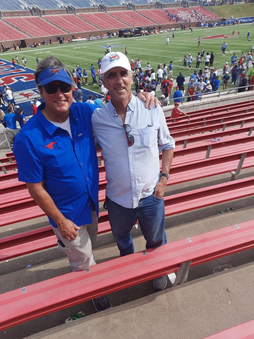 After SMU homecoming game yesterday with long time buddy Janika.