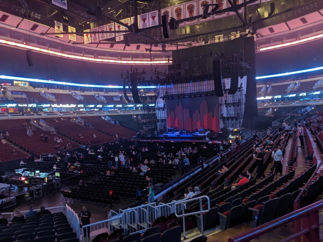At the United Center with Nick getting ready to see Roxy Music