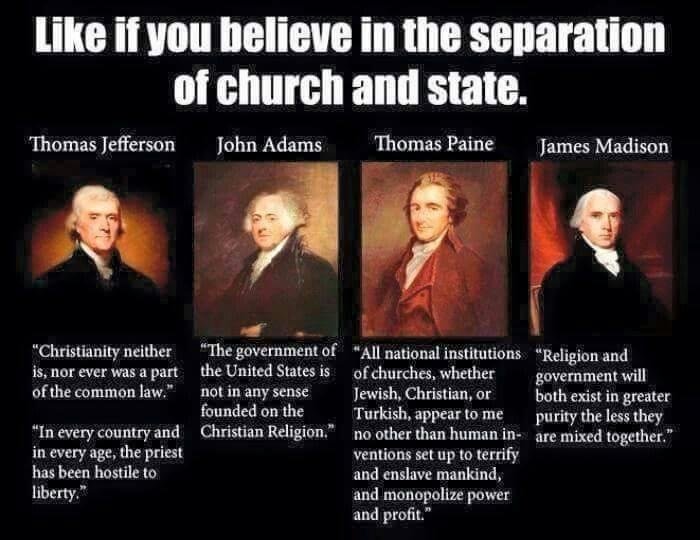 The U.S. was founded on secular values.