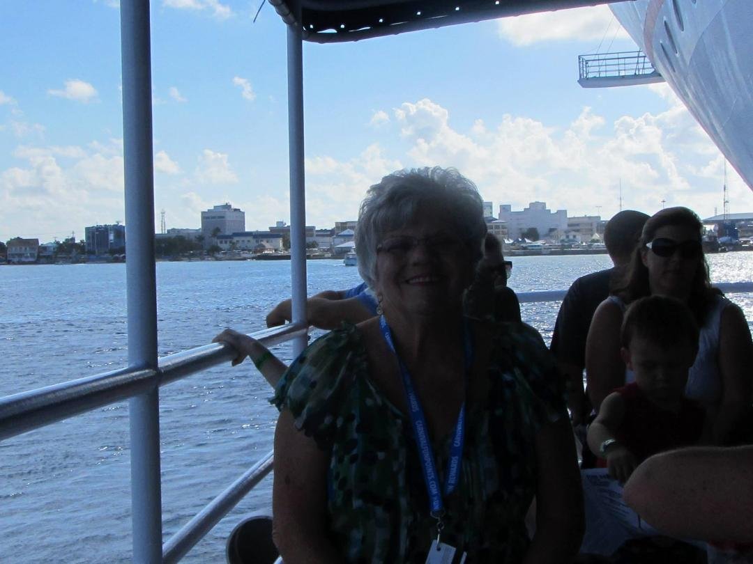 On way to one of the islands...perhaps Cozumel via boat from cruise ship!