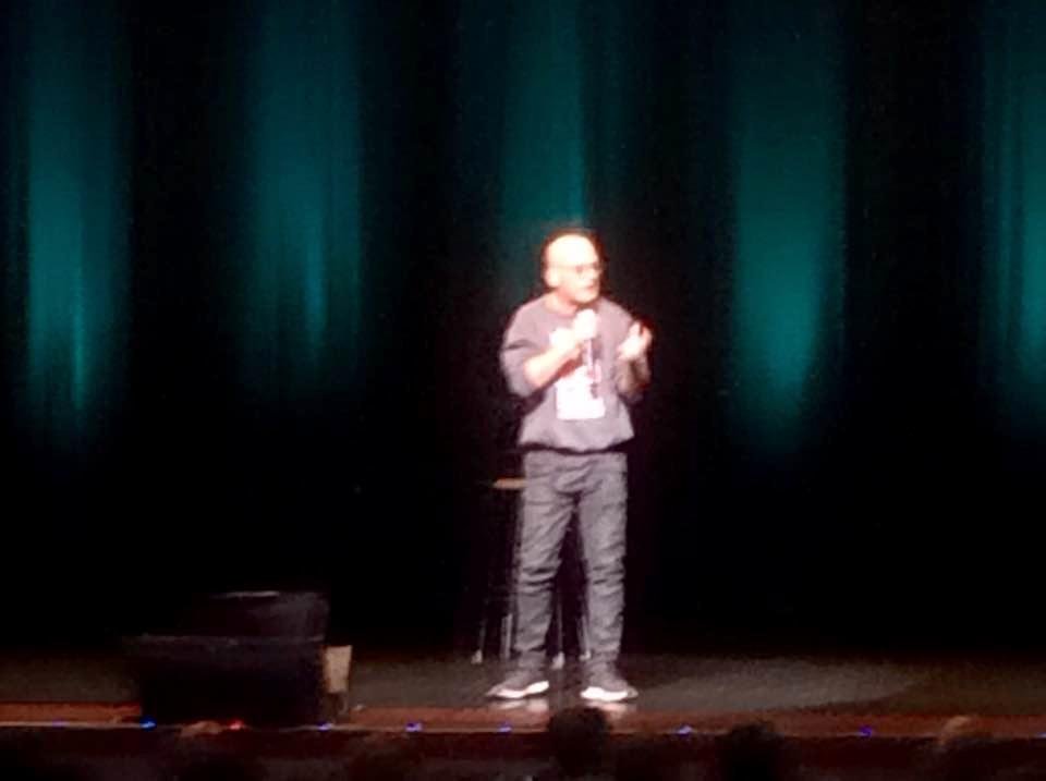 Bowie Mandel at the Mendel Ctr. on a rainy night