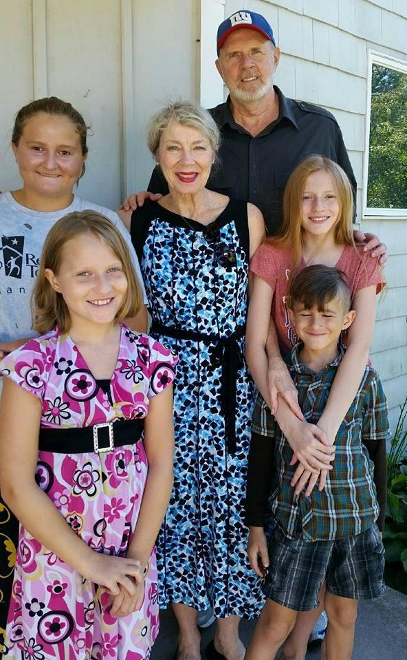 Cathy and Joe with four of our Magnificent Seven grandchildren, Laela, Caelyn, Ranae and Caden at David and Mary Catherine Woolley home in Manchester, CT. Had a wonderful visit.
