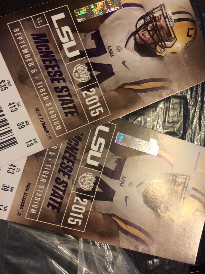 Got tickets, ready for football!!