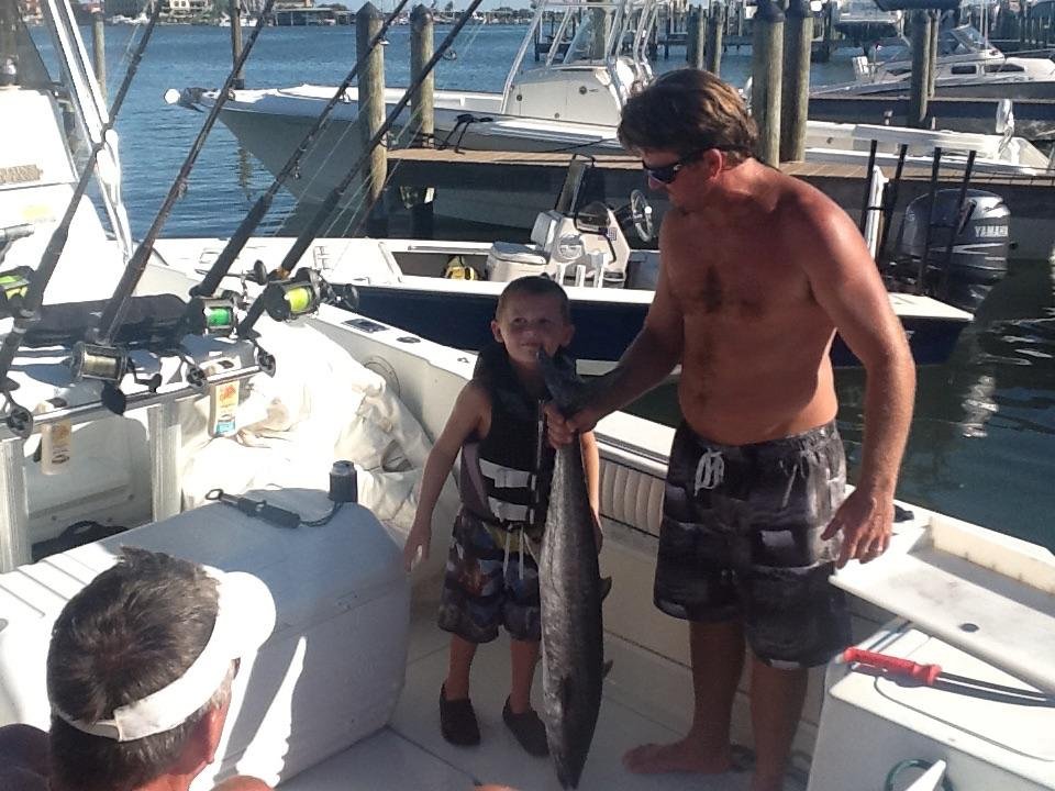 Another day of fishing off of Clearwater Beach. King Fish. Great vacation Bamboo Beach Club very nice condo. Had a great vacation, pool and beach. Captain Awsome caught the King Fish.