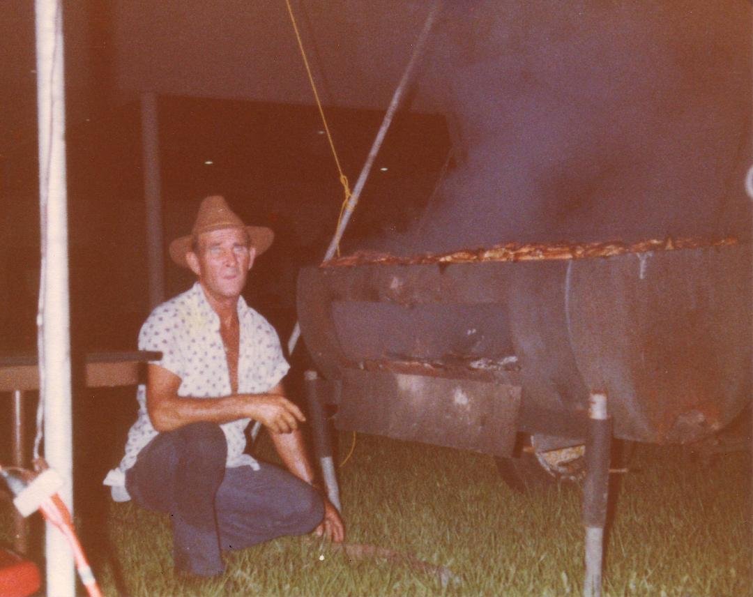 Bruce Lightsey at the South Fork High School BBQ September, 1983