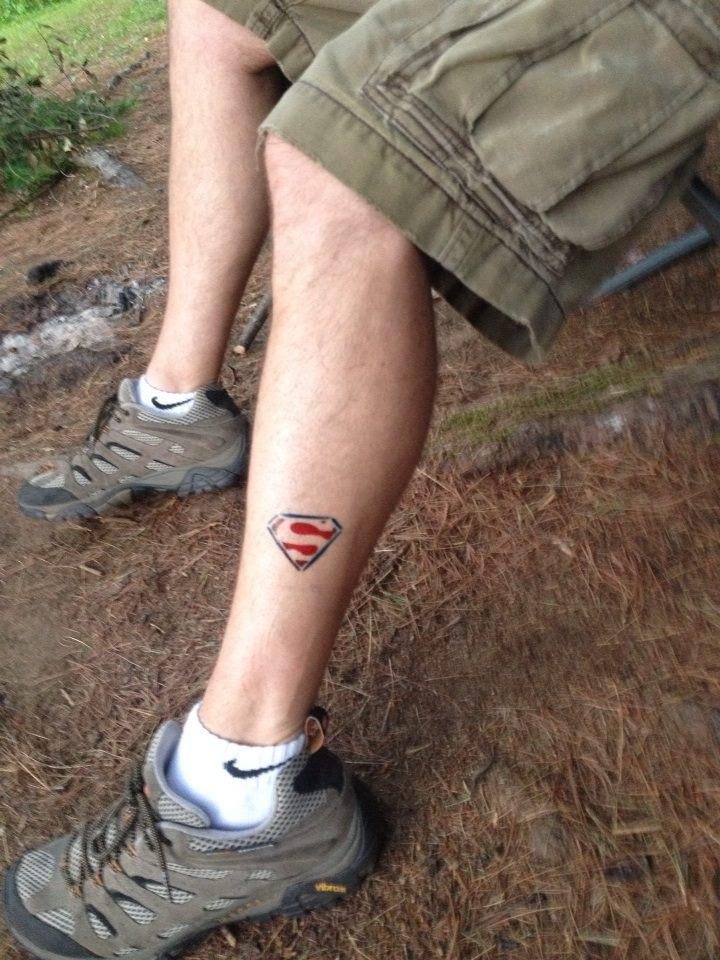 My Superman got a new tat...