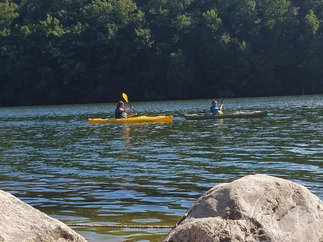 Heidi and Luke kayaking