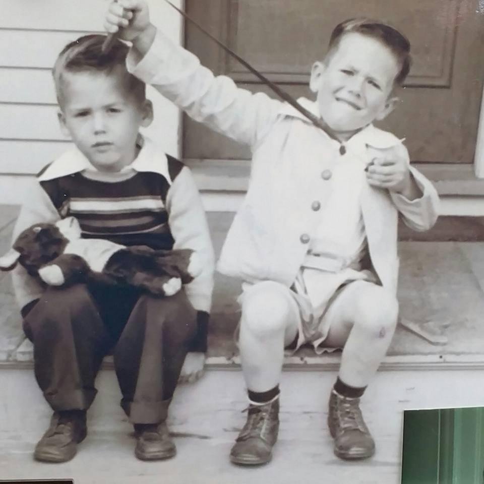 My irish twin brother Phillip Philip M Nicklas   (10 months apart) gotta slingshot for Christmas and I got a teddy bear.