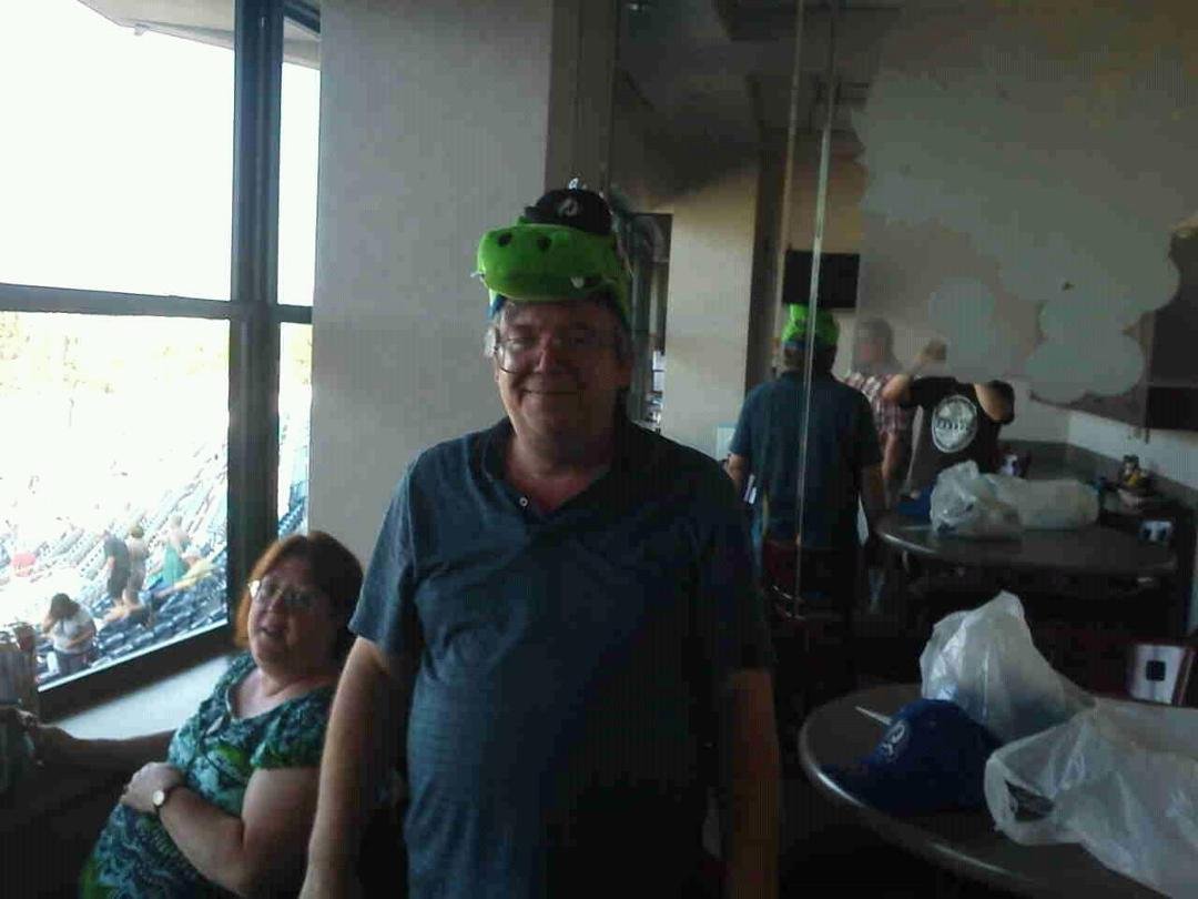 He stole my tremor hat!!! Not fair.