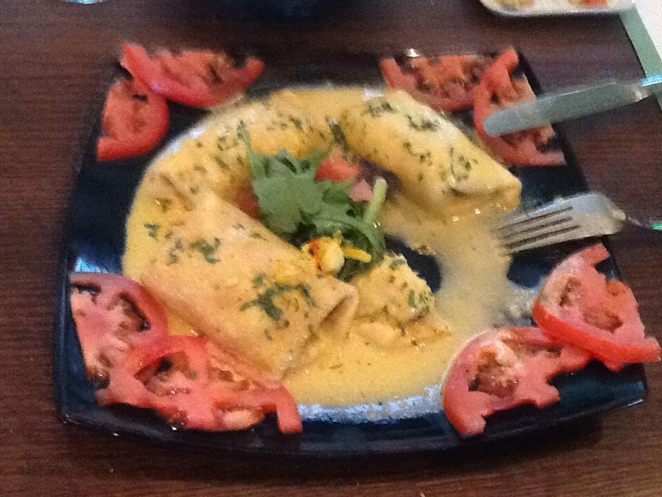 Seafood crepe