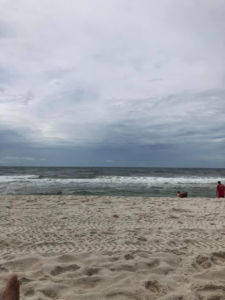 Just anther day at the beach. I think a little body surfing is up next once the storm hits