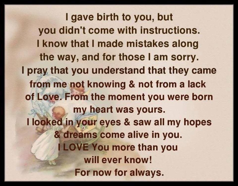 I love my kids Janelle Martin Steffan, Brad Martin)and grandkids (Ali Steffan, Katrina Steffan and Odin) with all of my heart, this poem sure says it all. Love you too, Ron Steffan, and Bronwyn Nettles. All of you are ver