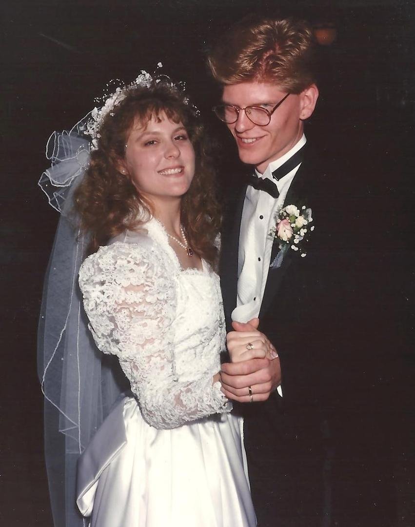 Happy 30th Anniversary to our daughter Robyn Adams Schmidt and our fabulous son-in-law Kevin Schmidt. Y'all were so happy on that day--and you've hung on to that joie de vivre for 30 adventure-filled years! Way to go!