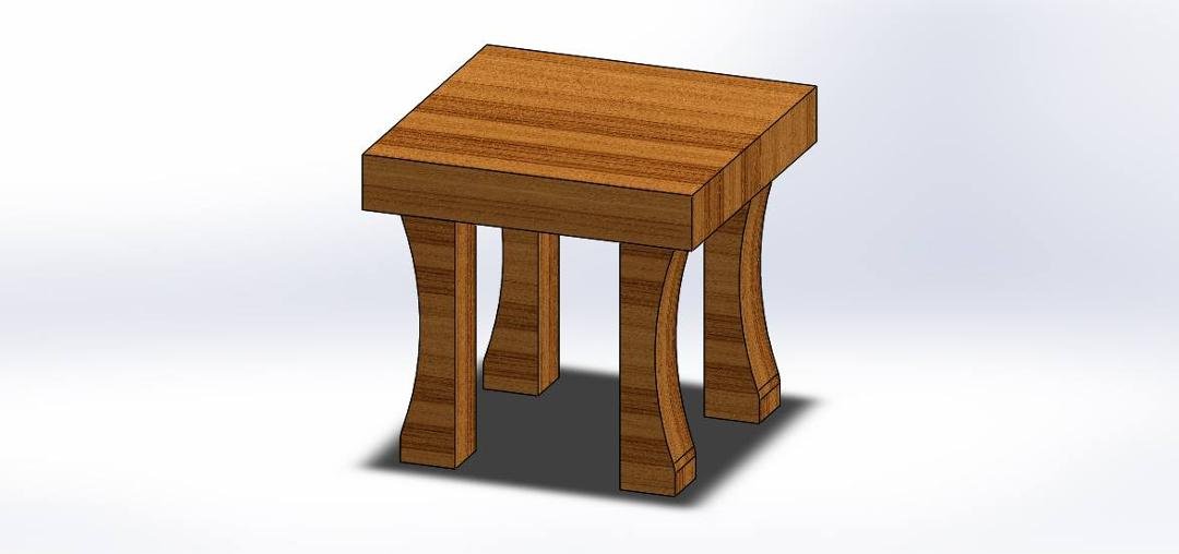 So here is my latest design in SolidWorks. Its a 6 ft. Teak table. What does everyone think of it?