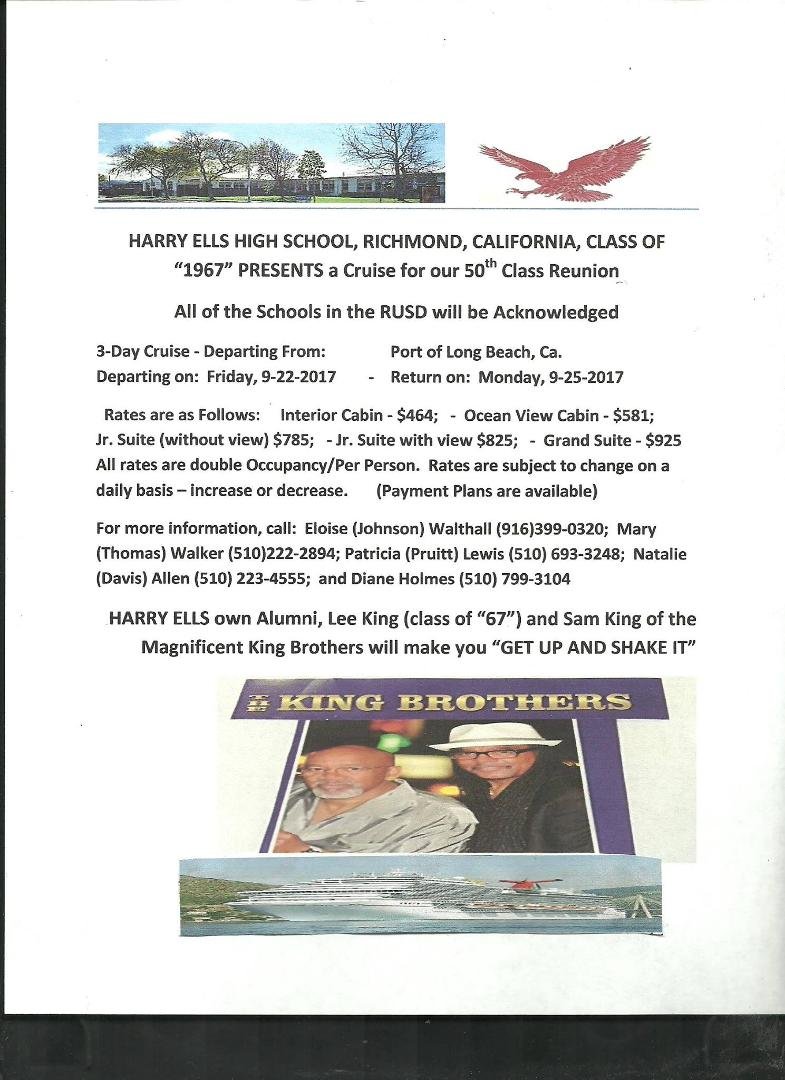 THE MAGNIFICENT KING BROTHERS WILL JOIN OUR CLASS OF "67" FOR THIS JOYOUS OCCASION