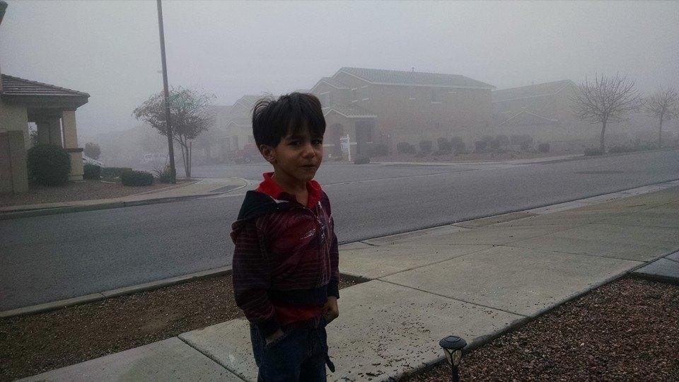 A "froggy" day in AZ says Ethan
