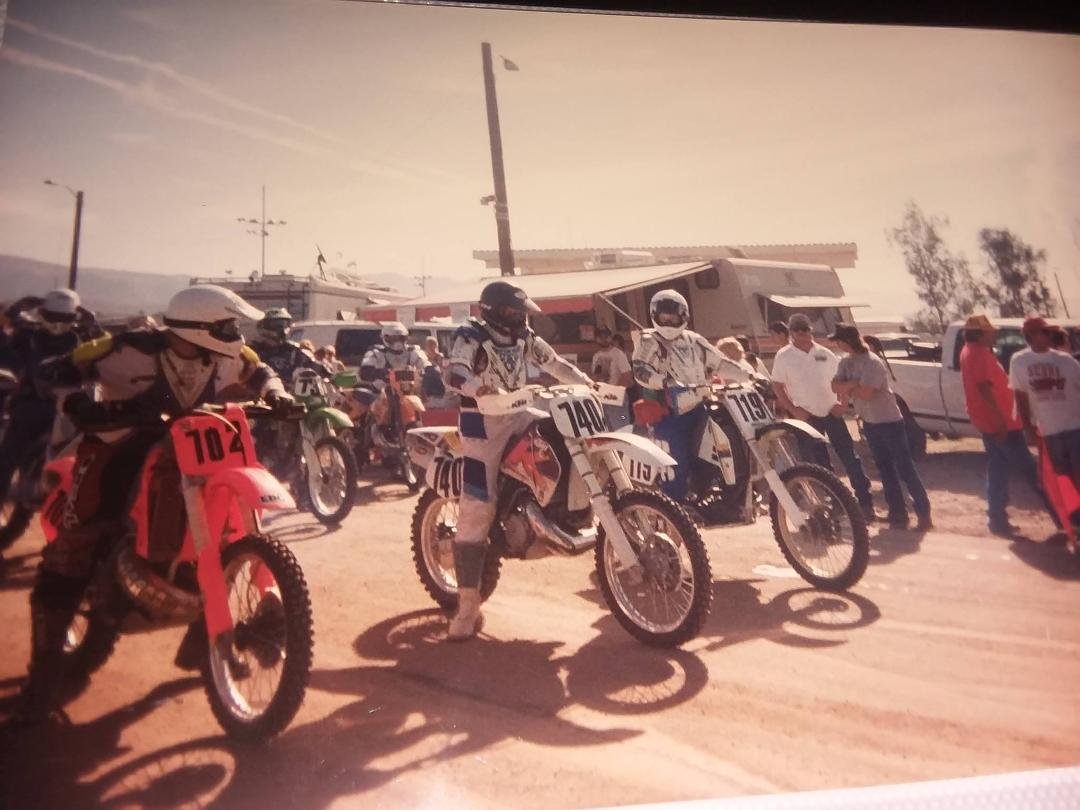 Me on my ktm 300 ,40 plus class. My first race after 10 years of retirement from racing. As most know it didn't go so well.