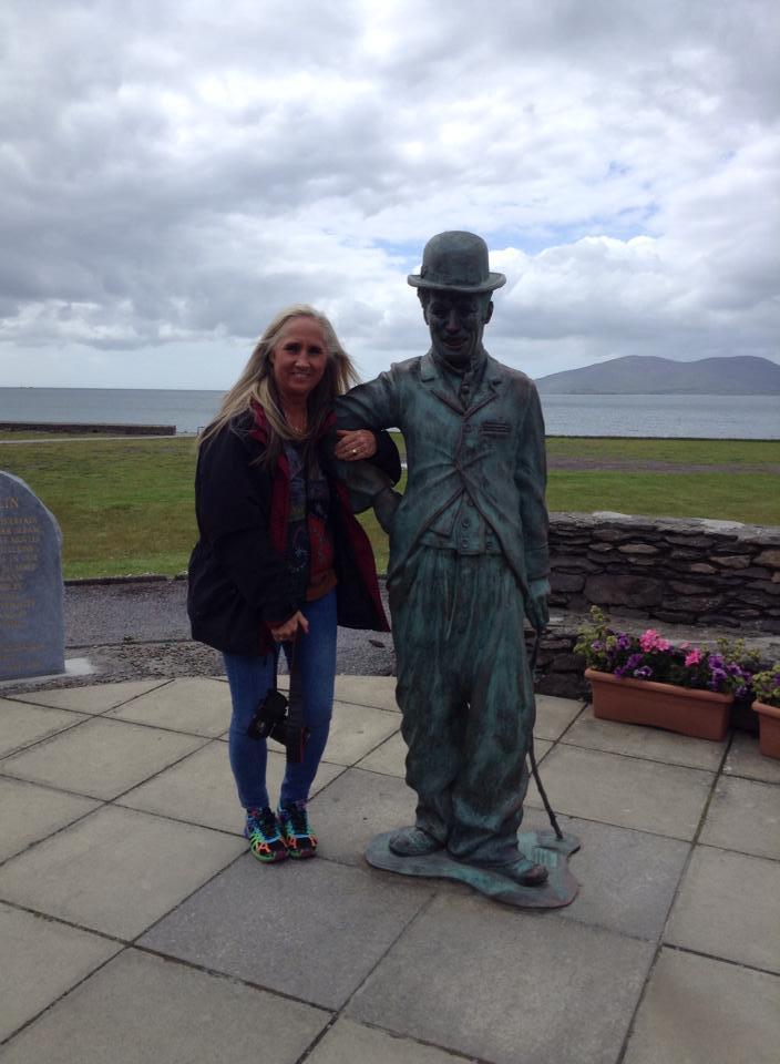 Town of Waterville in Dingle, Ireland with Charlie Chaplin statue. He vacationed there for 16 years straight.