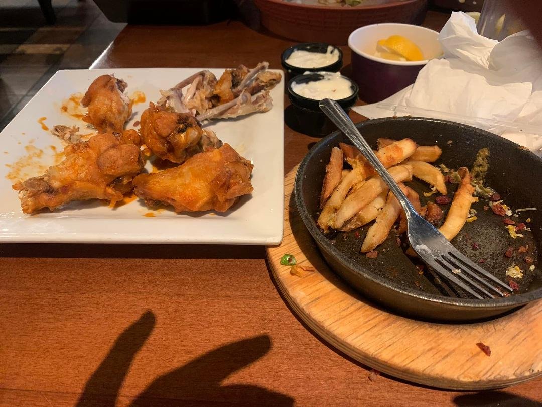 This the after effect and it wasn’t all that…fries dried up and the wings are hard for 25$