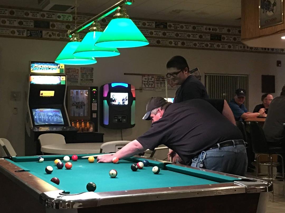 The boys playing pool! Father and son.....