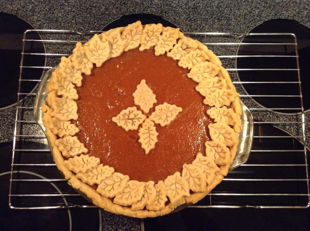 Homemade Pumpkin Pie. Turned out good if I say so myself.