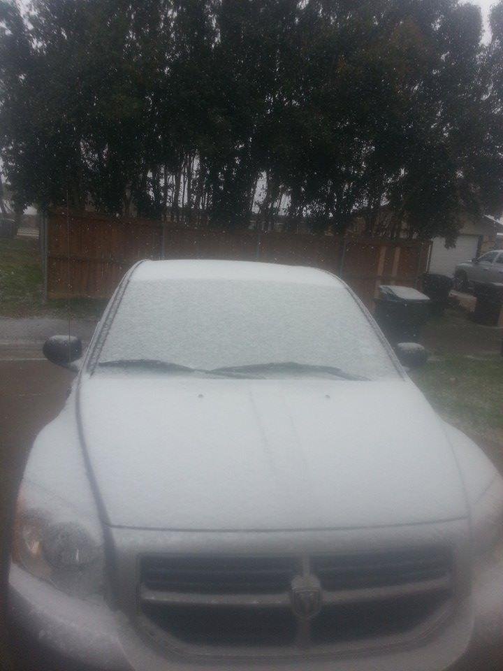 SNOWING! Happy Friday all!