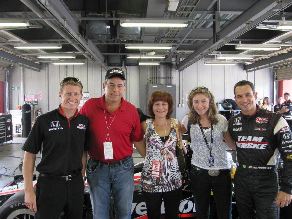 Here we are with Ryan Briscoe and Helio Castroneves.  Helio won the pole position and also wan the race today.  Ryan took 4th.