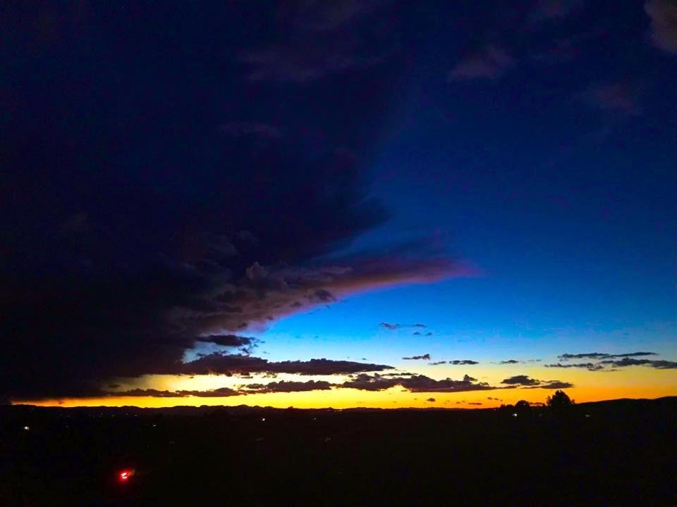 As it creeps across the sky, getting closer and closer.