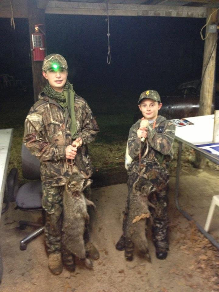At deer camp in Naples boys coon hunting adventure