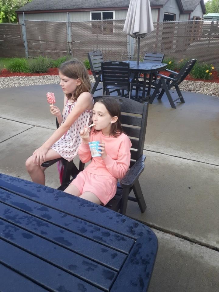 Of course, ice cream after the game.