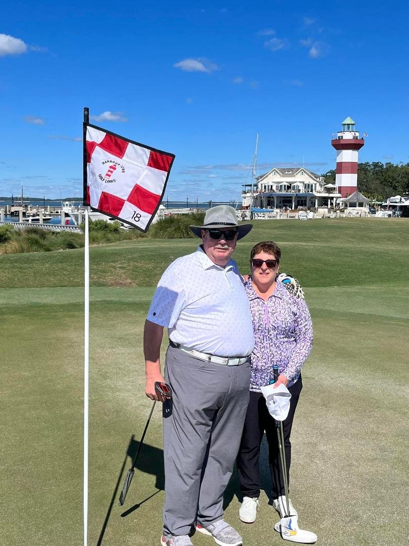 18th green at Harbour Town golf links!!