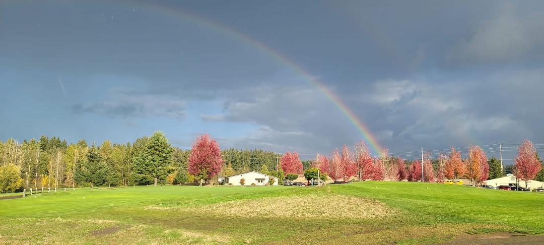 A rainy, but beautiful day at the golf course yesterday.
