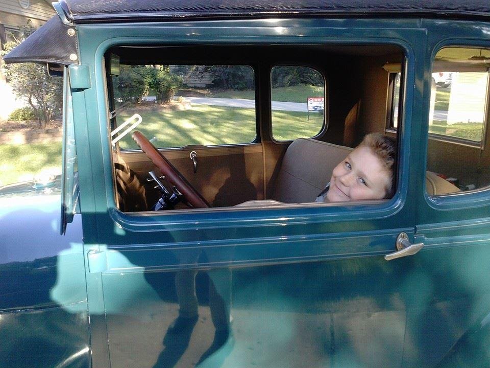 Reece ready to drive.