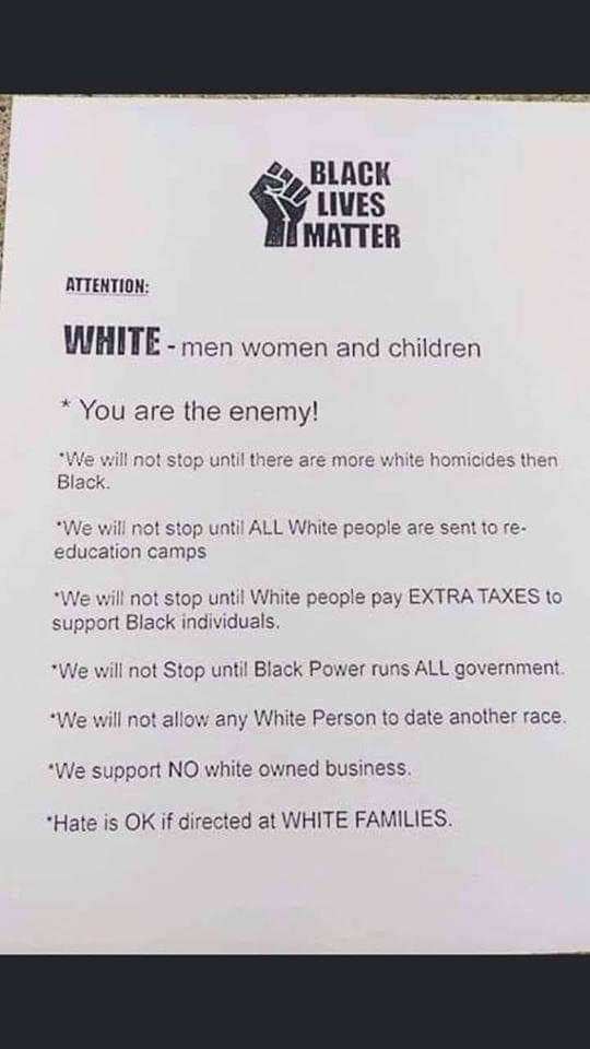 BLM is known to every police dept. as a "terrorist organization" known to promote and fund killing police officers and white people, do some research, and for any organization to be involved with them is short sided and cri