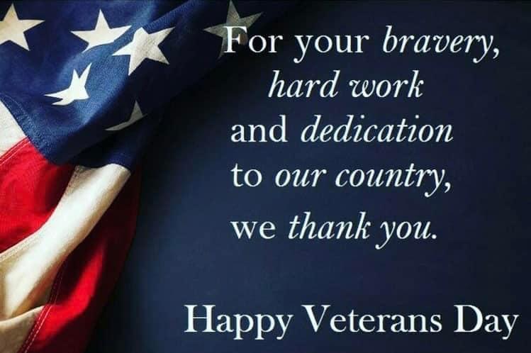 Thank you to everyone who served to make our country a better place to live it is appreciated!!
A thank also to the parents that raised these brave ones & to the spouses & families that stood by them.
I also want to honor