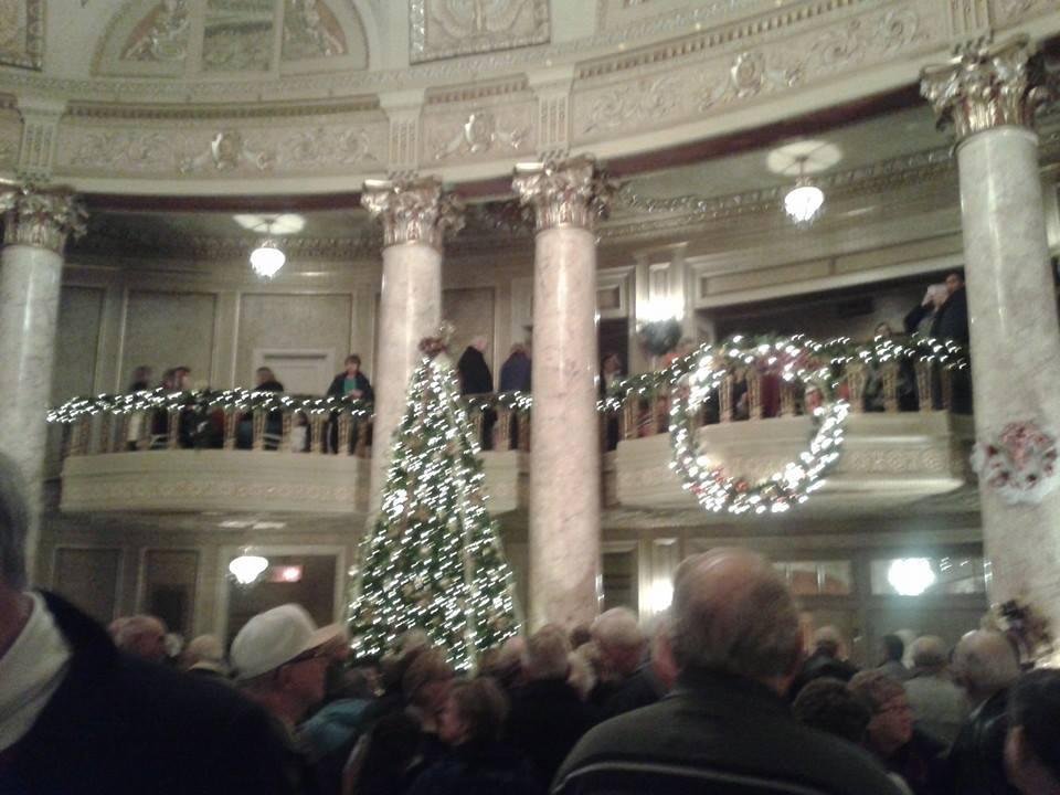 At the beautiful Rialto to hear the Joliet Legion Band.