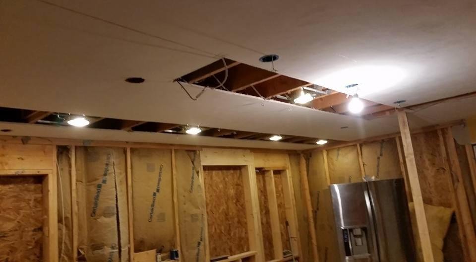 Looks like about half of the electrical work was completed today.