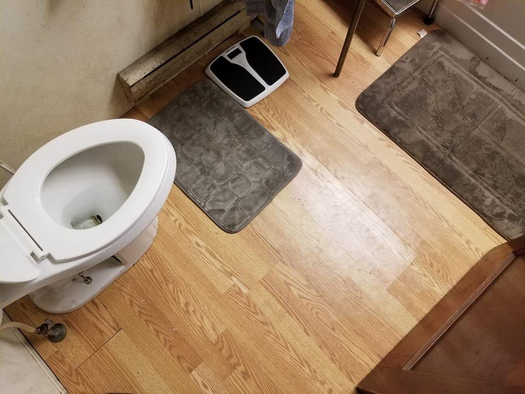 Finally got the bathroom floor in.