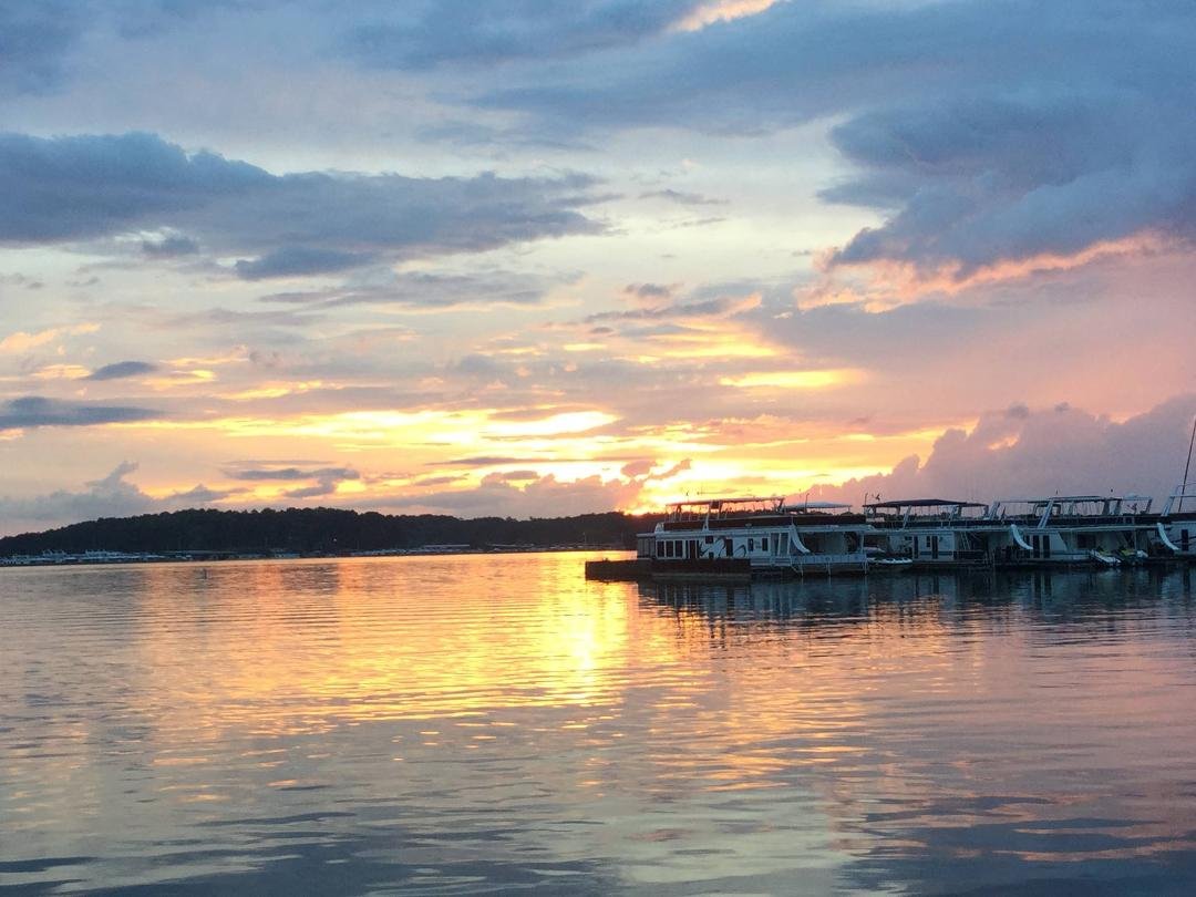 Sunset on lake Lanier