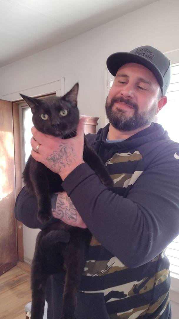 Big Sam with his Daddy going to his new home.