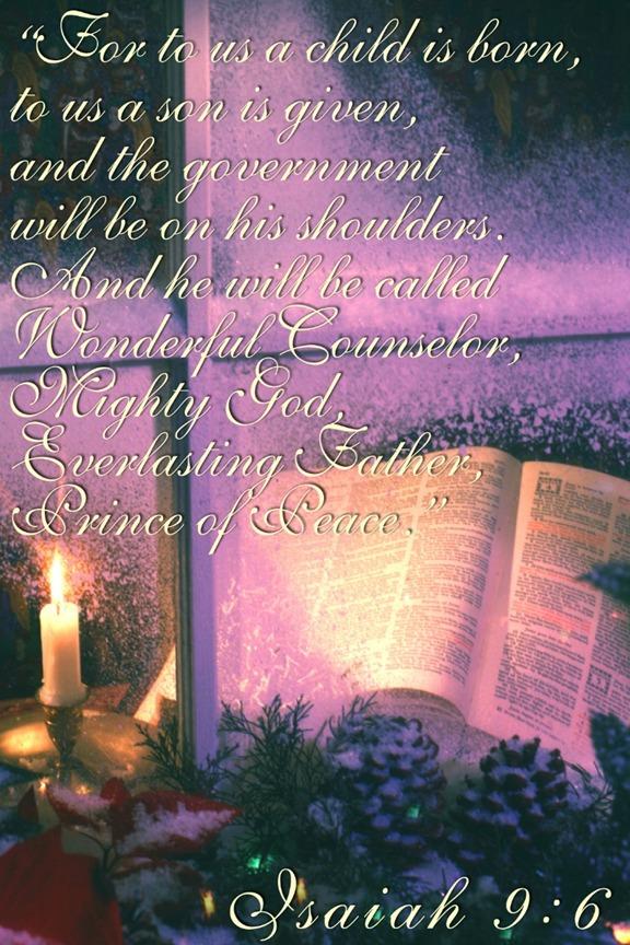 Good morning fellow Christians and friends from Pastor Larry in Belton, SC. Wednesday, December 25, 2024
Christmas Day.
Our Verse for the day: Isaiah 9:6 (KJV)
For unto us a chil