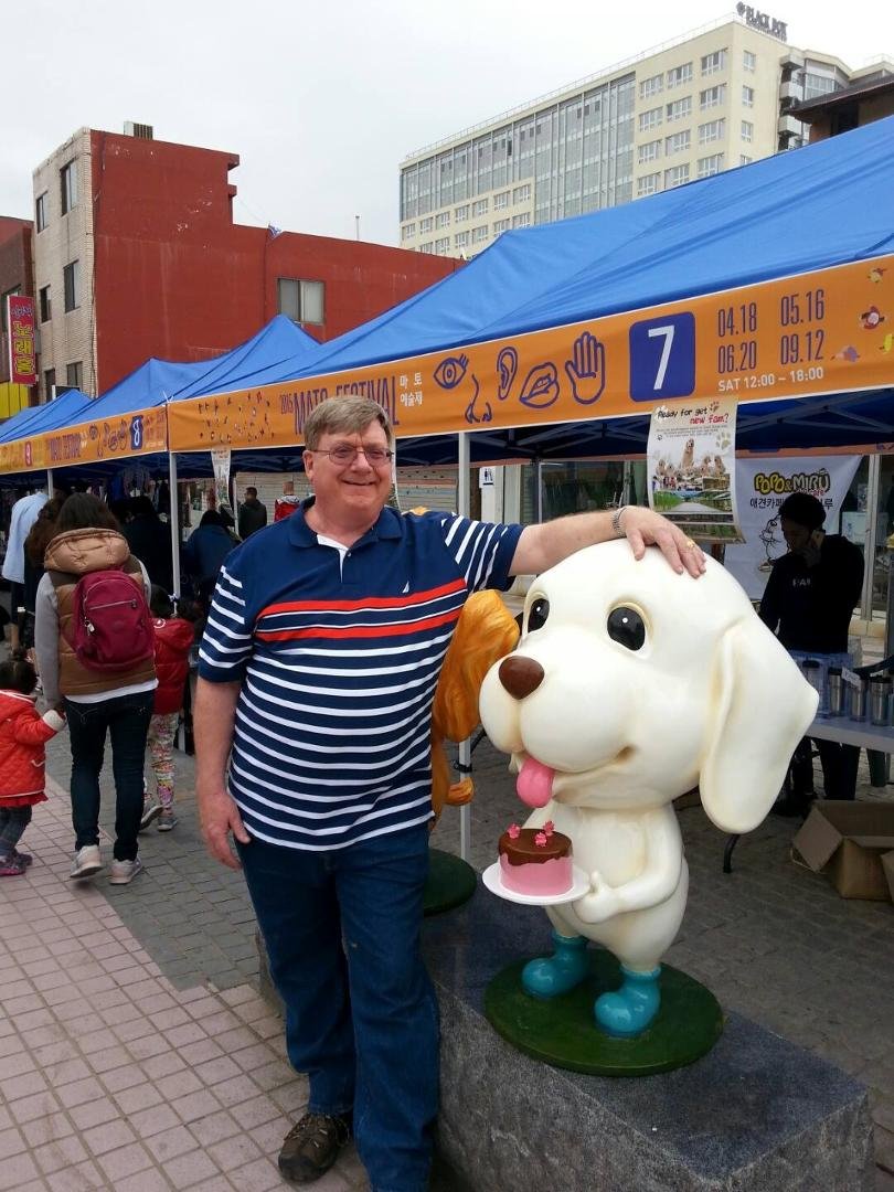 With a friend at the Anjeong-ri Mato Festival, near Camp Humphreys April 18.