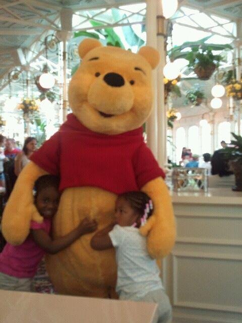 Girls w/"Winnie the Pooh".