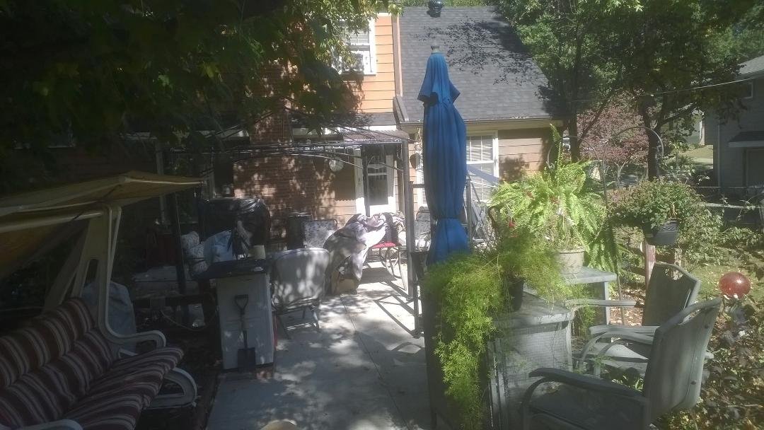 I've spent the last 4 hours breaking down the patio & fountains. I still have a day or so to go, but I got all the electronics put away, so no Google Fiber TV's or Sirius Satellite Radio. Need to break, clean up and go do m