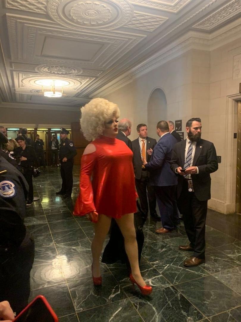The Democrats "Whistle Blower" arrives at the "Impeachment Hearings".