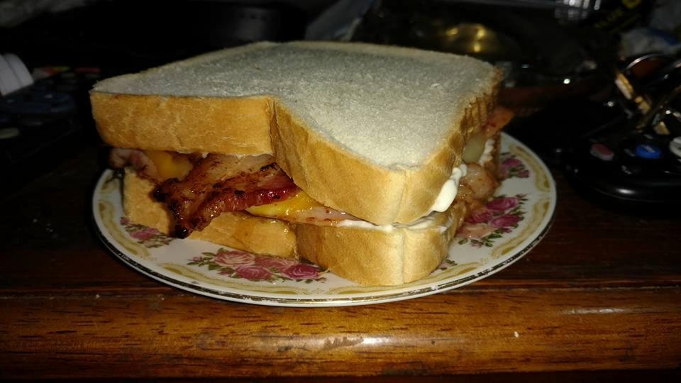 I am not Islamic bacon ham onion cheese