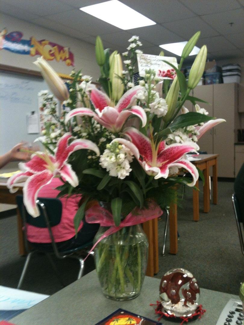 Flowers from Kevin for my birthday