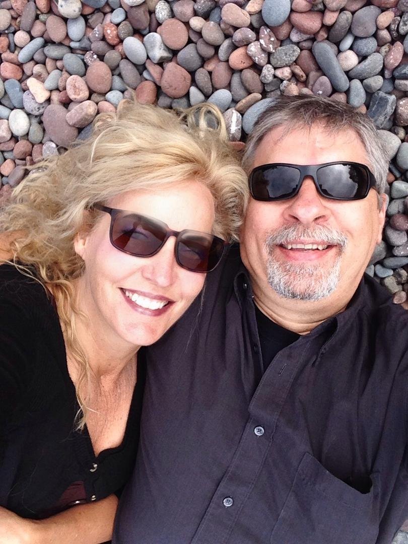 Sugarloaf Cove, North shore Lake Superior with Brenda.