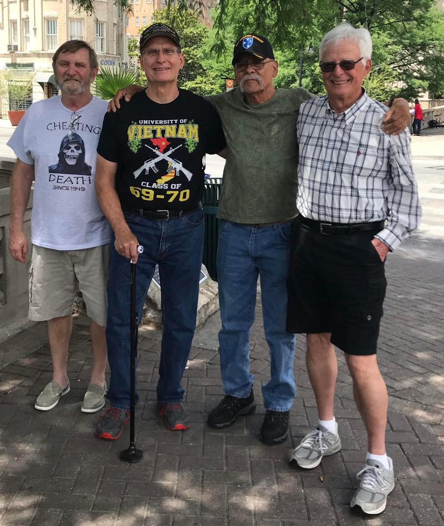 Vietnam buddies: Ken (Doc) Magyary, Terry (Sarge) Murphy, Ruben Ramirez. Good time with these guys.
