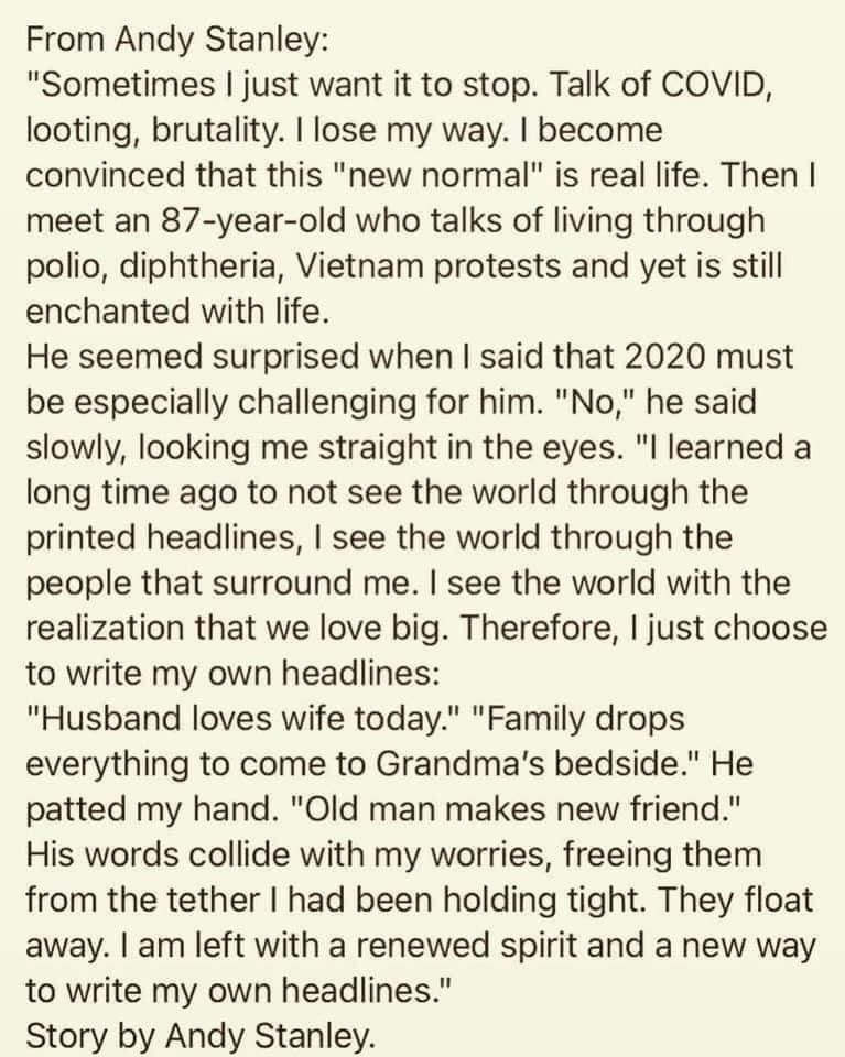 This is an important read for anyone struggling with the world today.